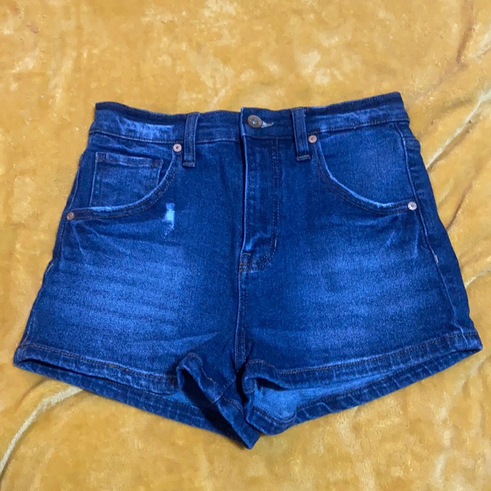 High Rise Denim Shorts